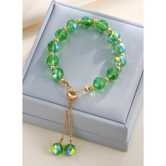 boutique Jewelry - Green Swarovski Bracelet